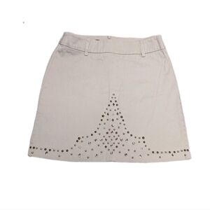 Bebe Micro Mini Skirt 2 Beige Natural 90s Y2K Grunge City 8500
